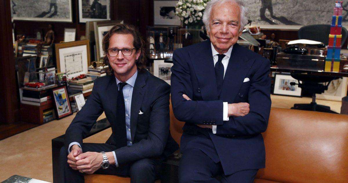 Ralph Lauren poses with soon-to-be CEO Stefan Larsson.