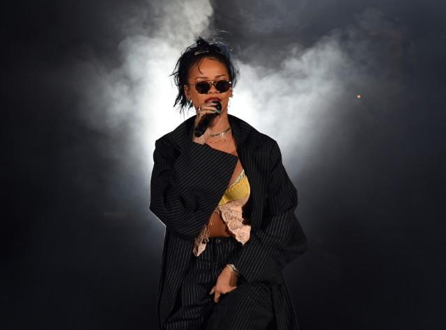 Rihanna performing at CBS's Radio 