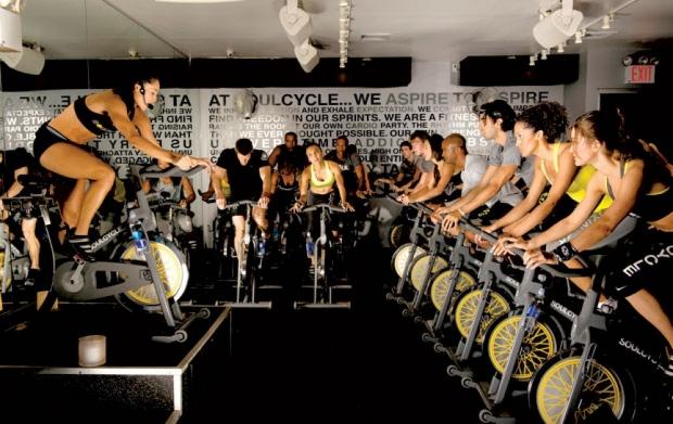 Soul cycle, a popular spin class chain