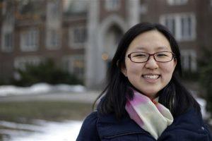 Linda Liu ’19, from Beijing, had a video interview element to her application. Photo courtesy of Associated Press.