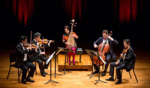 Wu Man and the Shanghai Quartet perform in Alumnae Hall. Photo courtesy of Wellesley College.