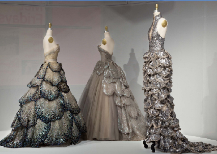 Dresses in the exhibit span from the early 20th century to the present. Photo courtesy of Metropolitan Museum of Art.