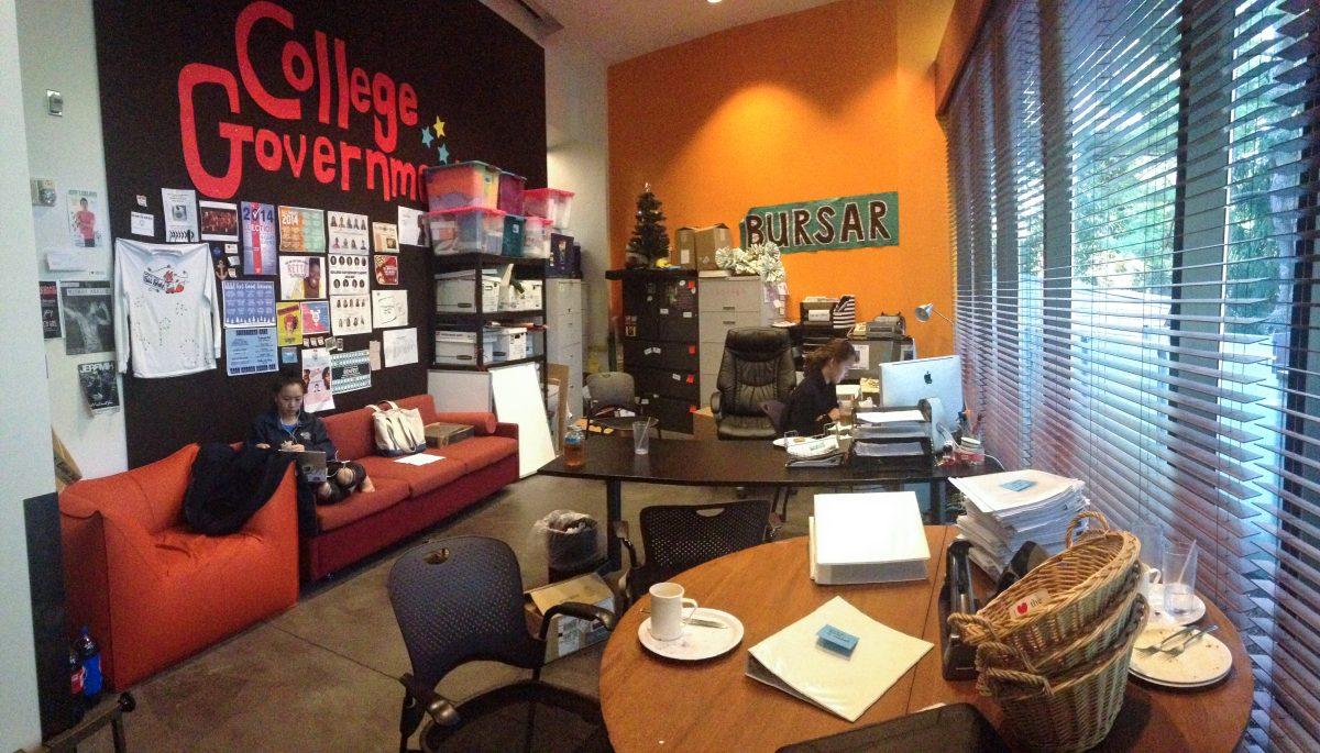 The College Government workspace. | Photo by Kat Tyson '20. 