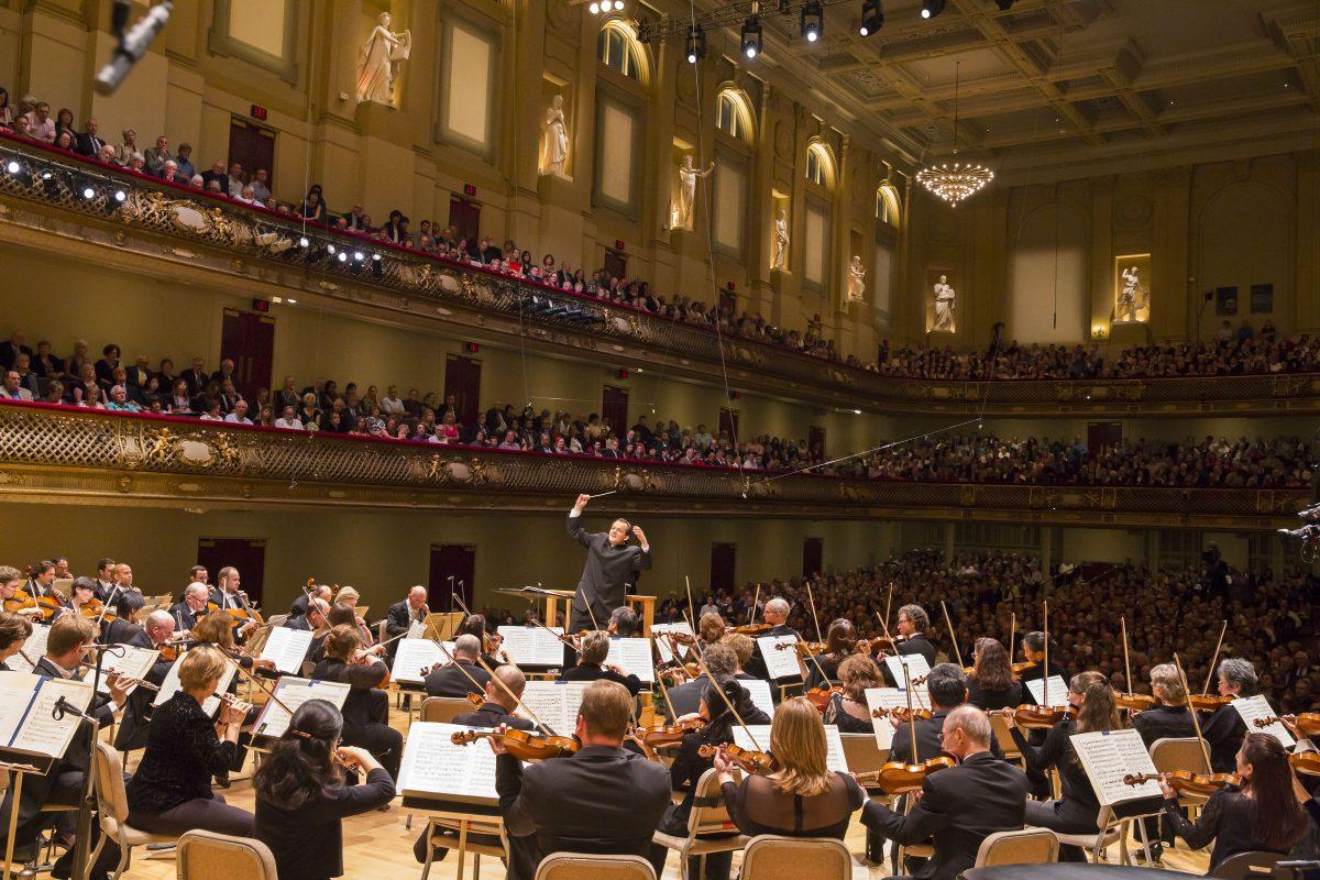 Andris Nelson conducts the Boston Symphony Orchestra. 
Photo courtesy of Chris Lee 