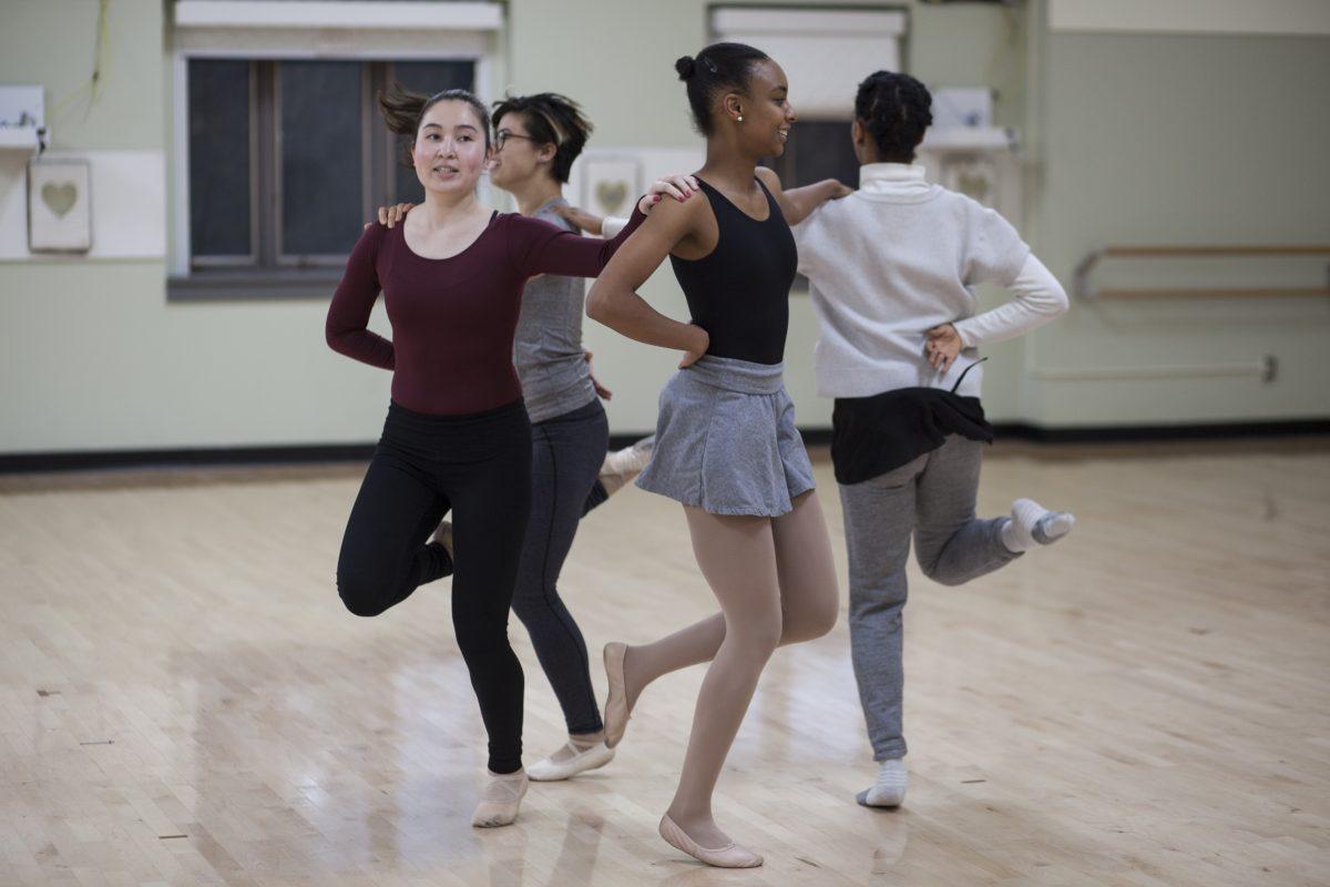 Members of Ascendance rehearse for their upcoming winter production. Photo by Audrey Stevens '17, Photo Editor.