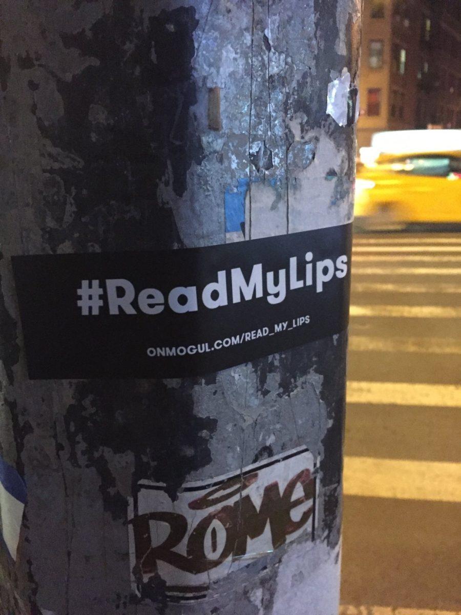 Students from other institutions are contributing to the
#ReadMyLips campaign. | Photo courtesy of Jessie Xiao '20. 