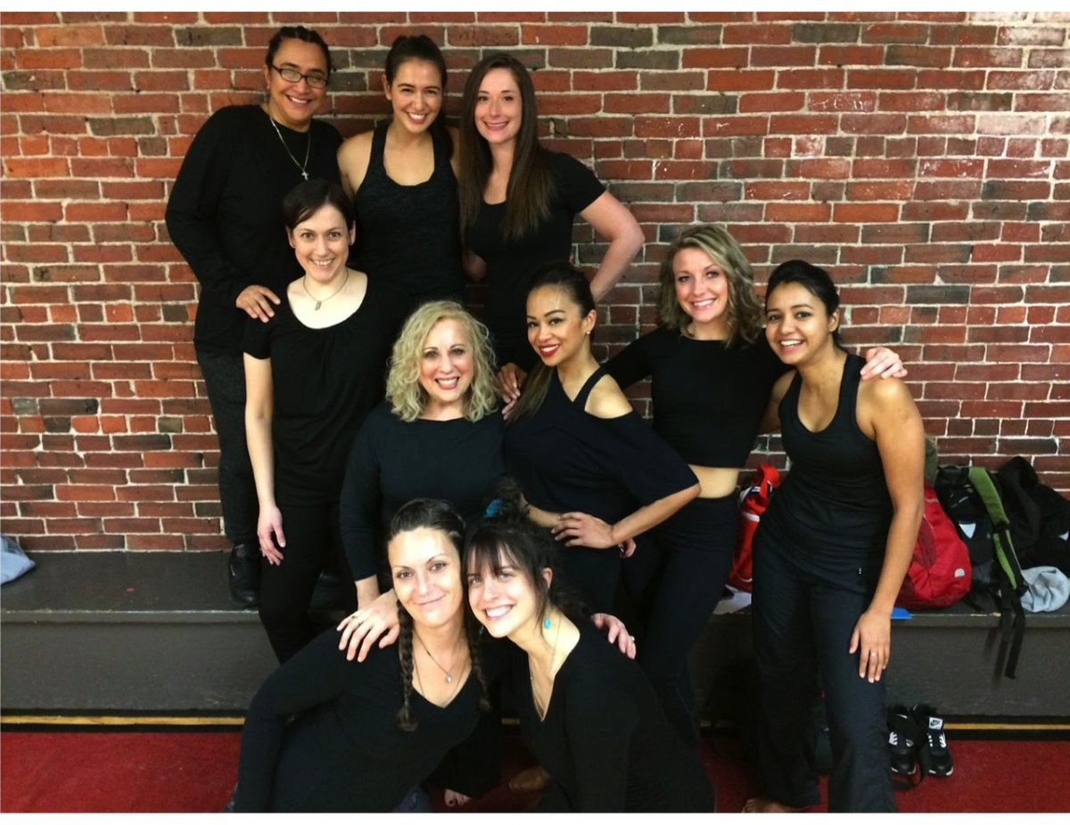 The “Moving Stories” cast with Moving Steps founder Dr. Adrianne Tabet (middle row, second left) and executive director Jenny Herzog (bottom row, right)