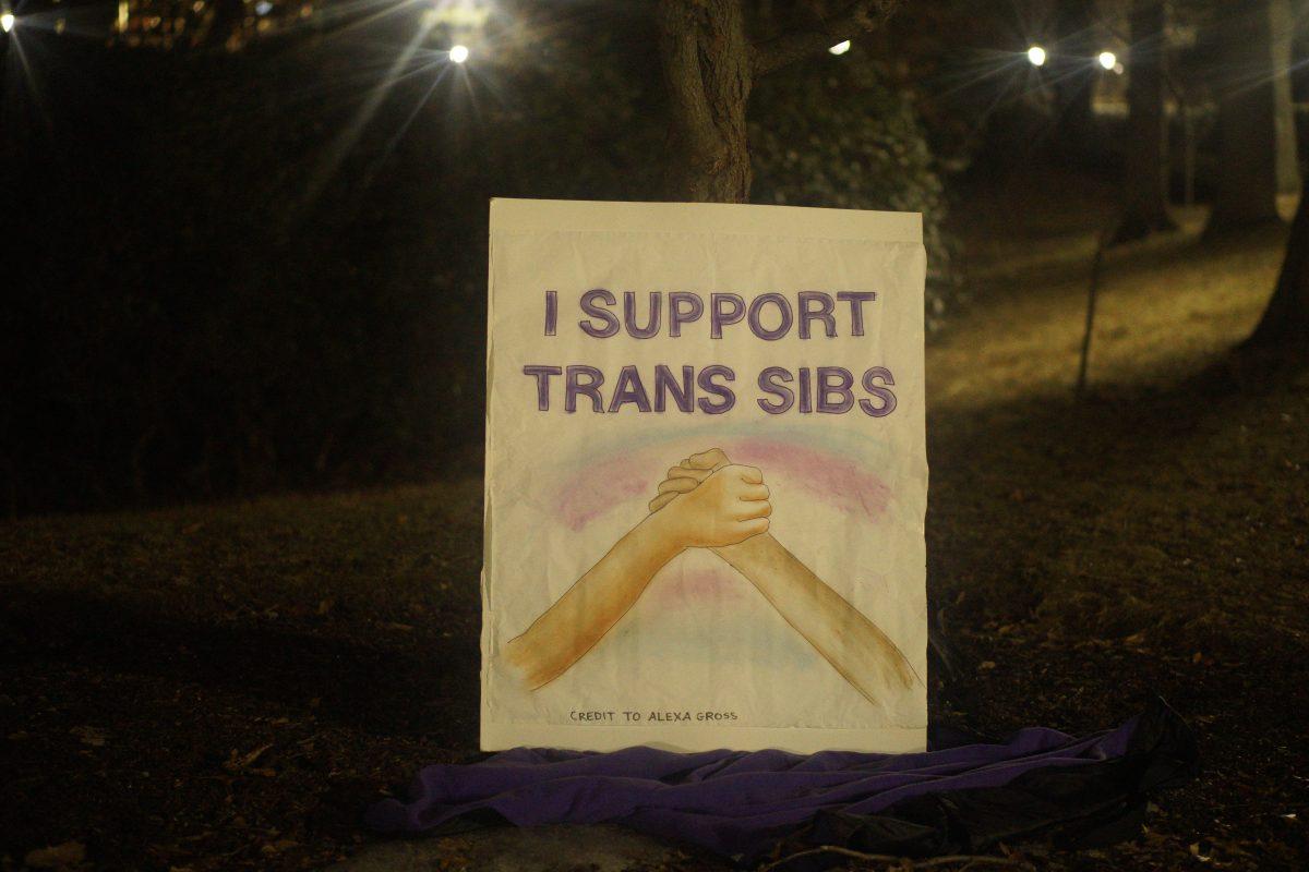 Students made protest signs to show support for the transgender community at Wellesley Photo Courtesy of Lien Dao '20 Photo Editor