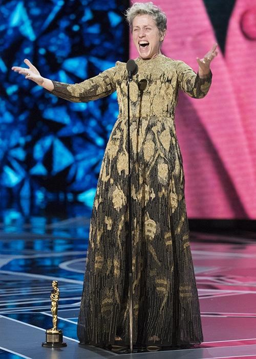 McDormand at the 2018 Oscars ceremony. Photo Courtesy of Craig Sjodin.