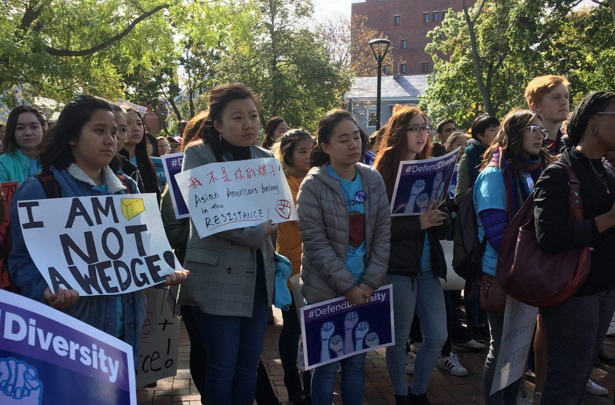 Students and other community members rallied in support of affirmative action on Oct. 14 Photo Courtesy of Jenn Duan '21