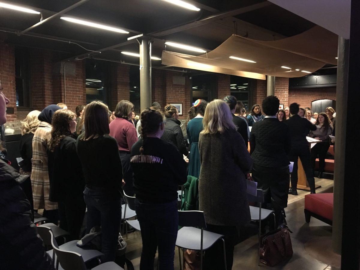 Wellesley students gathered for a vigil in the Multifaith Center to honor the victims of the Pittsburgh shooting. Photo Courtesy of Floranne McComas '21, Staff Writer.