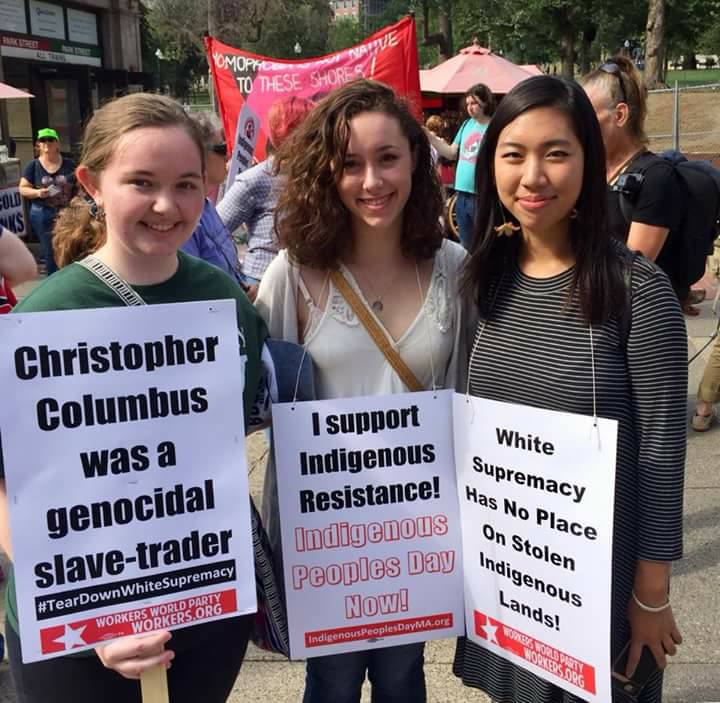 Kisha James '21 (left) leads the Wellesley Native American Students Association Photo Courtesy of Kisha James '21 Contributing Photographer