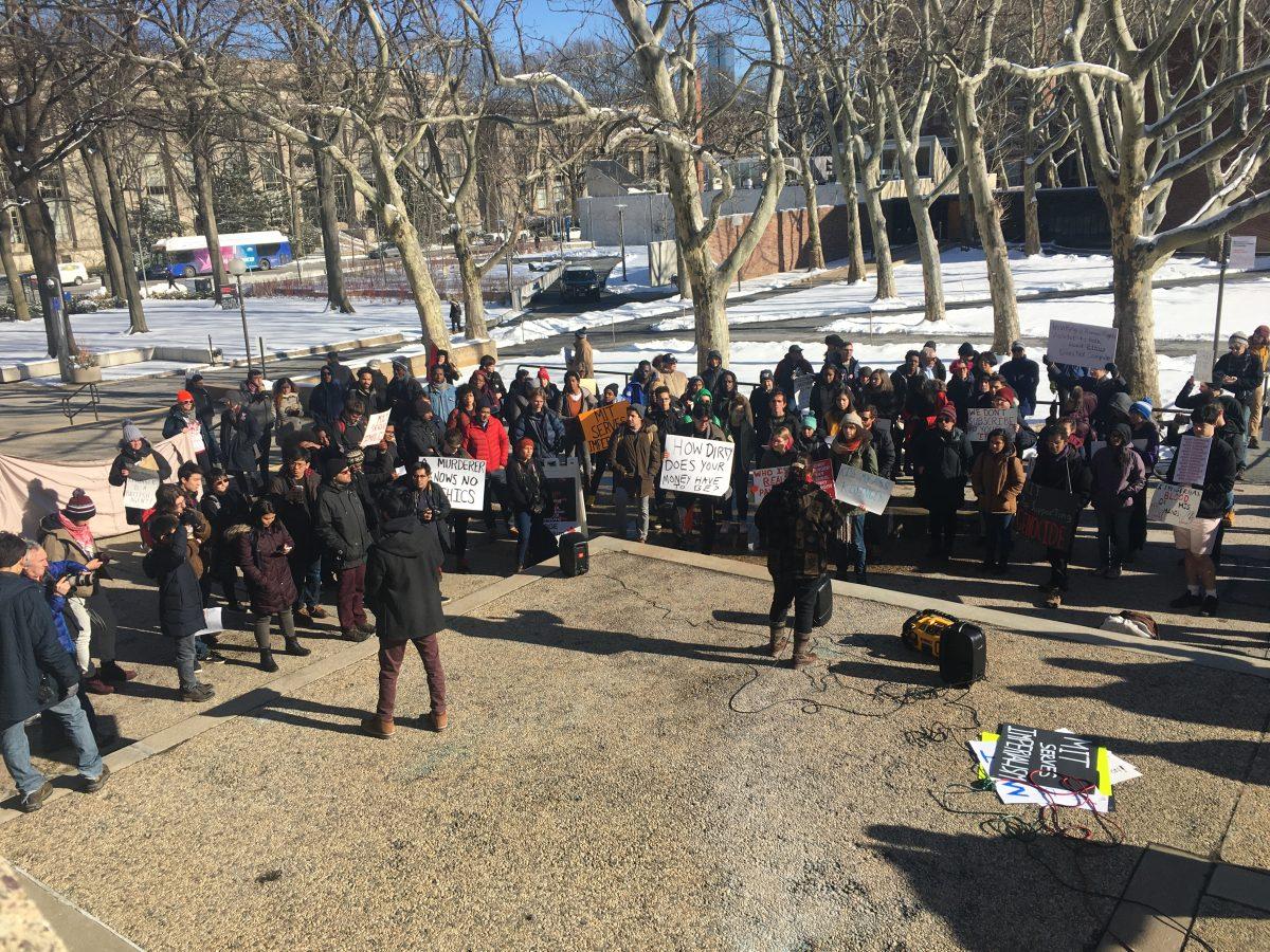 Wellesley students protested when Henry Kissinger spoke at MIT Photo Courtesy of Sophie Hurwitz '21