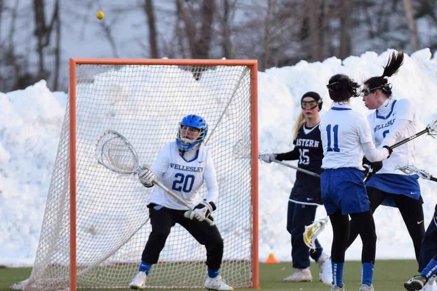 Wellesley College lacrosse against Eastern Connecticut State University on March 7 Photo Courtesy of Julia Monaco/Wellesley College Athletics 