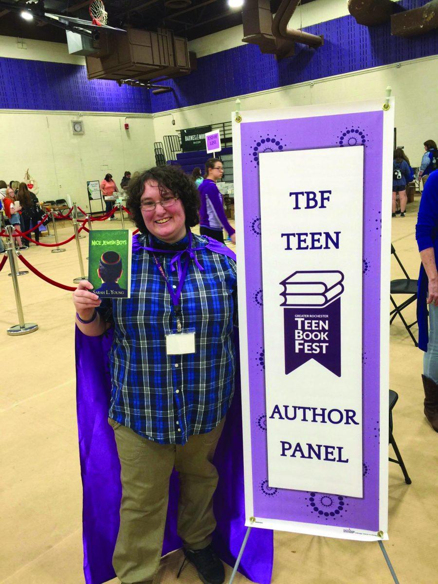 Sarah Young '20 at the Rochester Teen Book Festival in May 2018 Photo Courtesy of Sarah Young '20