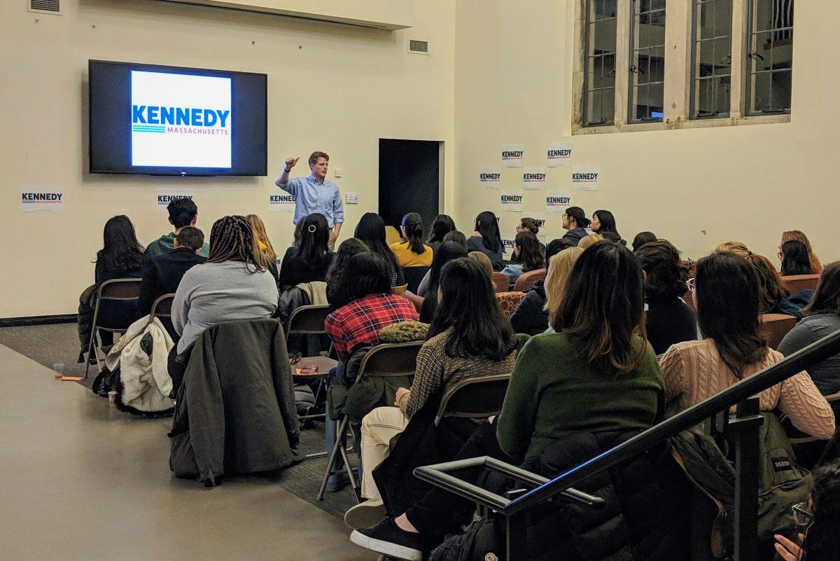 Rep. Joe Kennedy returns to Wellesley, This time at a 2020 senate candidate