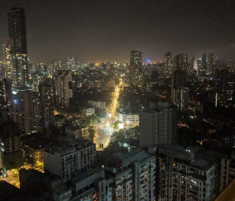 The view from Chandrasekhar's apartment in Mumbai. 