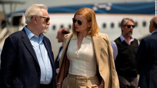 Brian Cox (left) and Sarah Snook in HBO's "Succession." (image courtesy of Graeme Hunter/HBO)