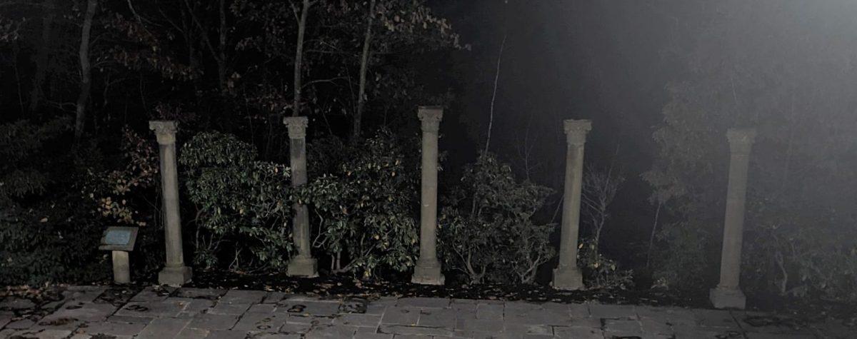 the five original columns, taken at night