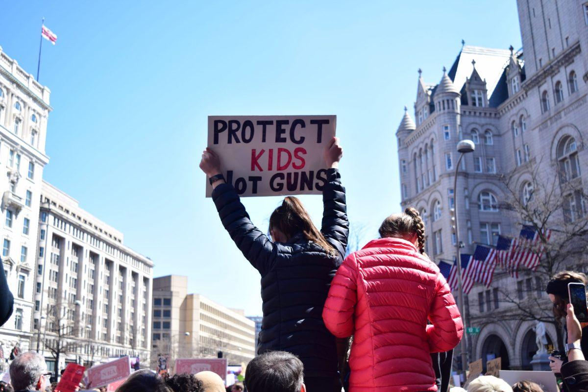 Photo of a protest in favor of stricter gun control