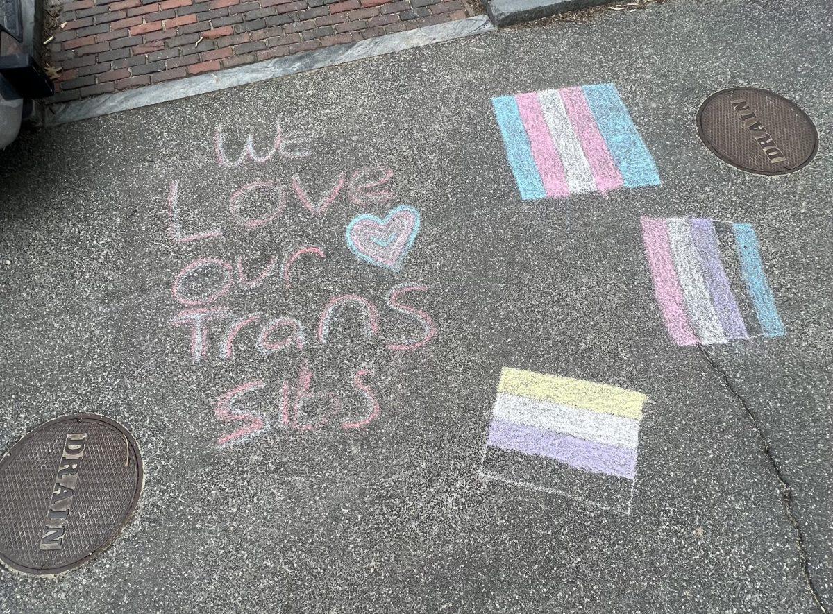 Students show support for trans and nonbinary students around campus.

Photo Courtesy of Sofia Diaz