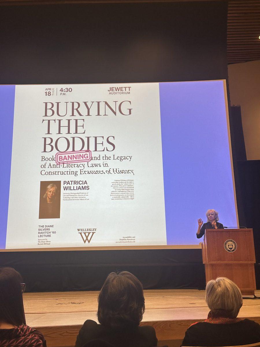 Professor Patricia Williams presents at her lecture. 
Photo Courtesy of Phoebe Rebhorn. 