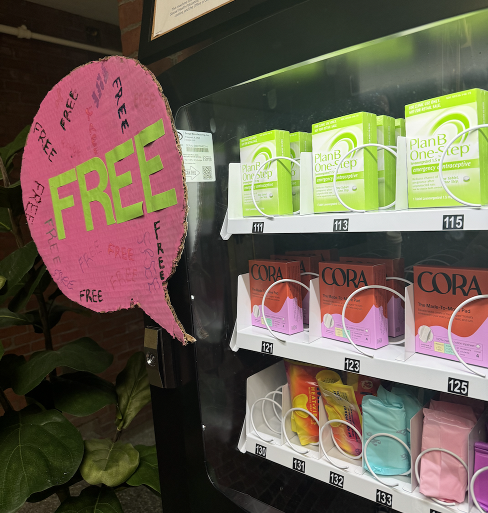 Image of the contraceptive vending machine located in Billings. Image courtesy of Phoebe Rebhorn.