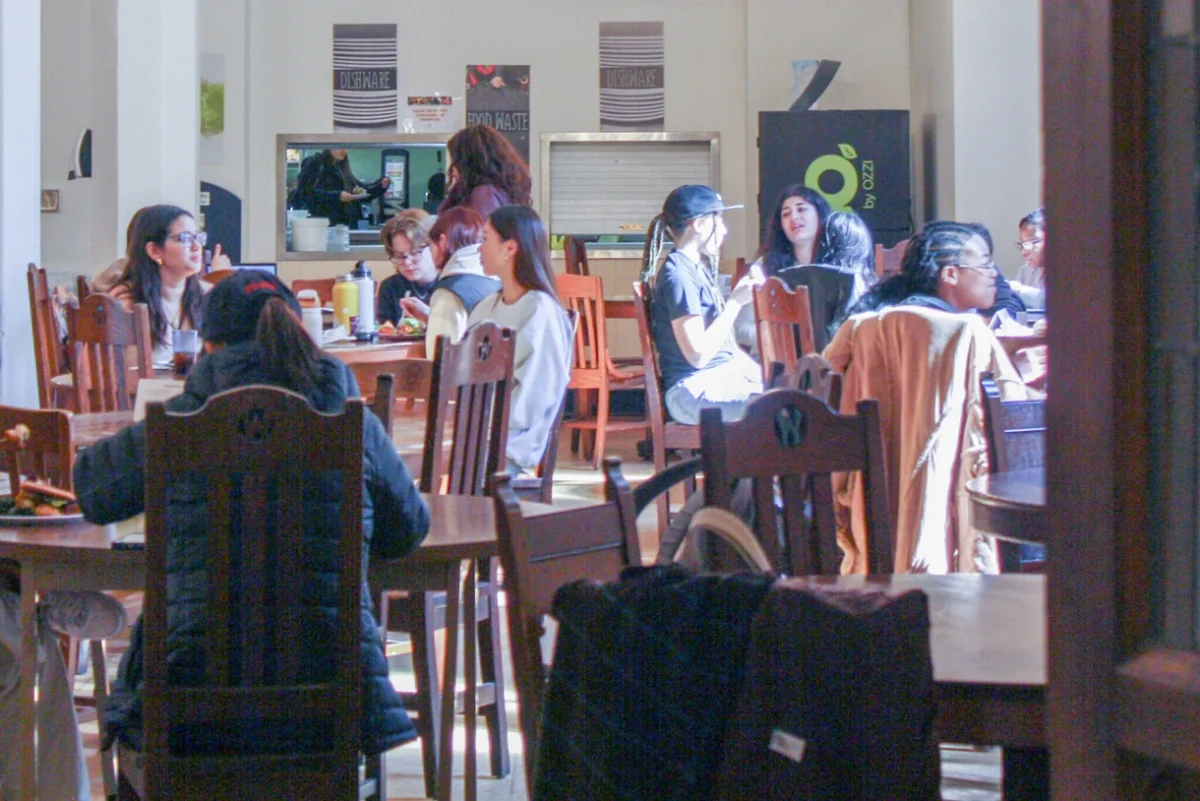 Students in Tower Dining Hall. Photo courtesy of Wellesley College.