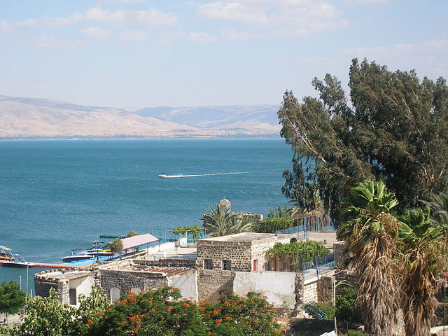 Lake Tiberias, also known as the Sea of Galilee. Photo courtesy of Wikimedia Commons.