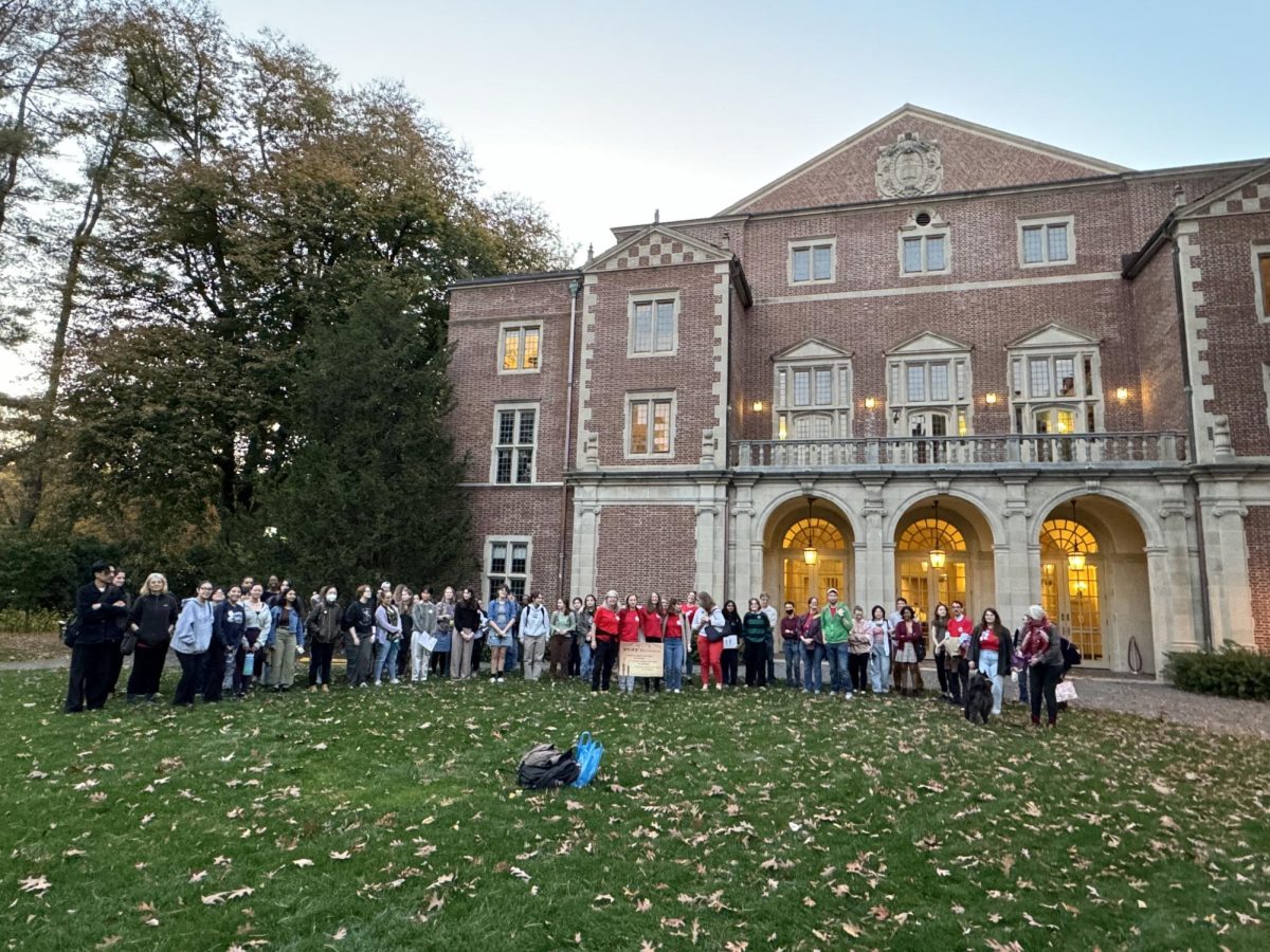 Students and faculty attending the WOAW "Solidarity Stroll" on Oct. 25, 2024. Photo courtesy of Anne Brubaker.