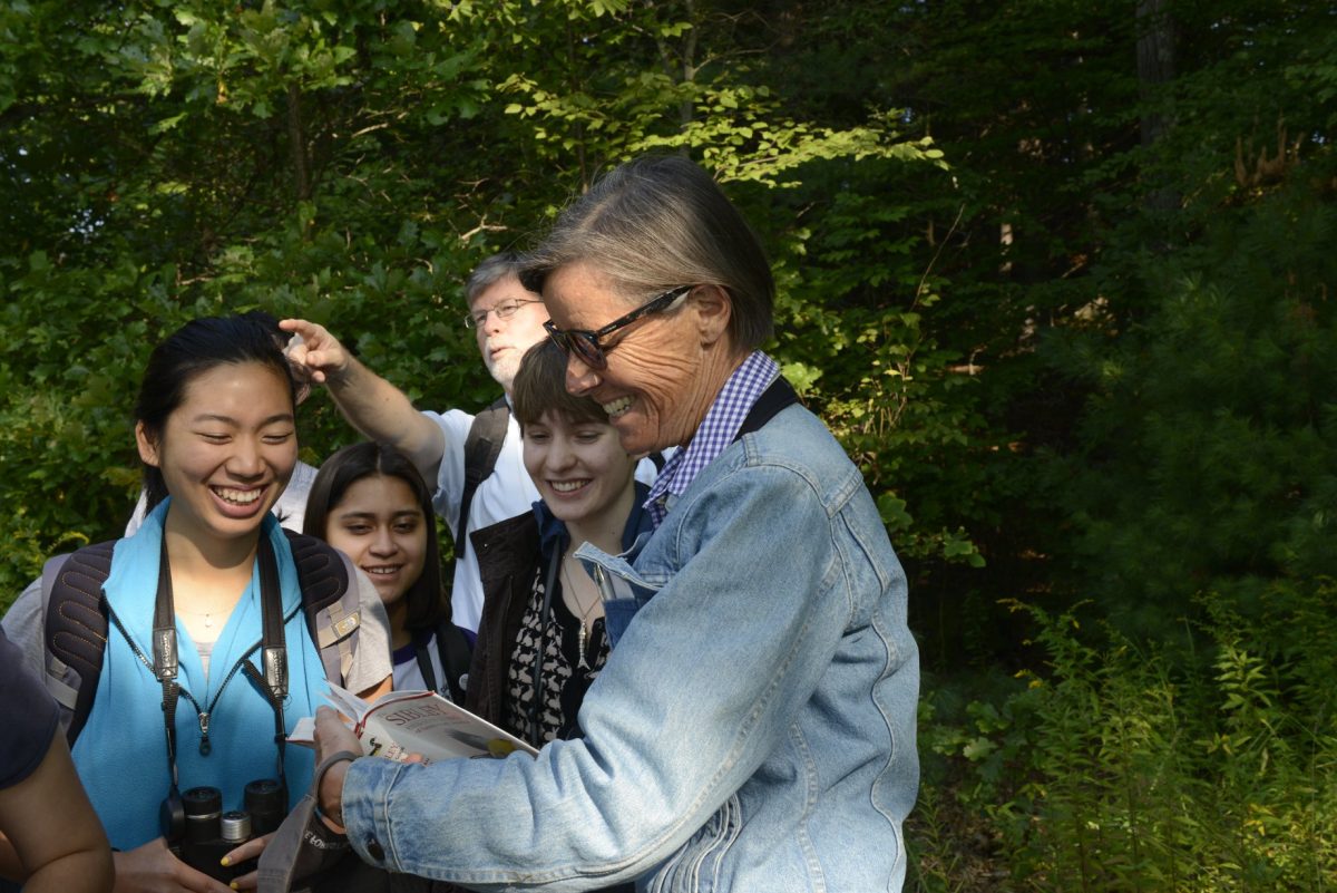 Wendy Judge Paulson '69 with students