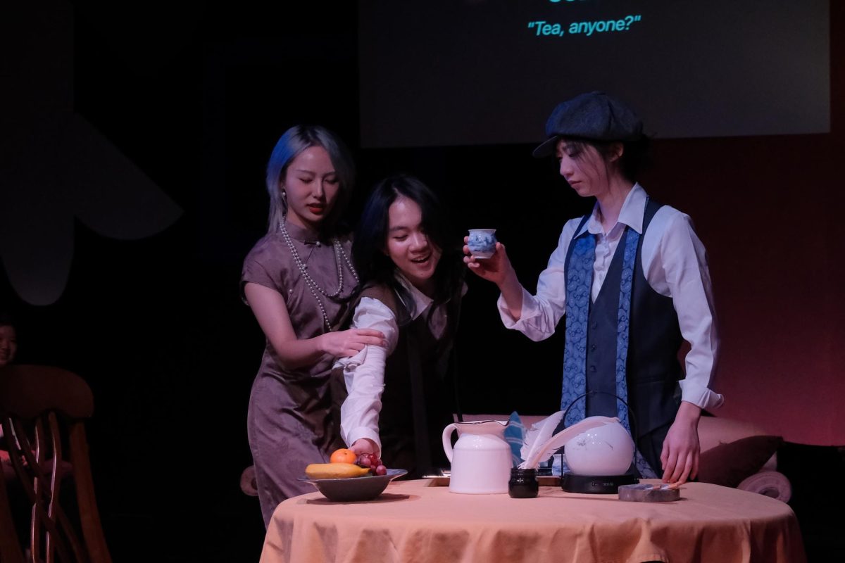 From left to right: Evelyn Zhao, Tracy Chen, Jewel Feng. Photo courtesy of Emily Li.
