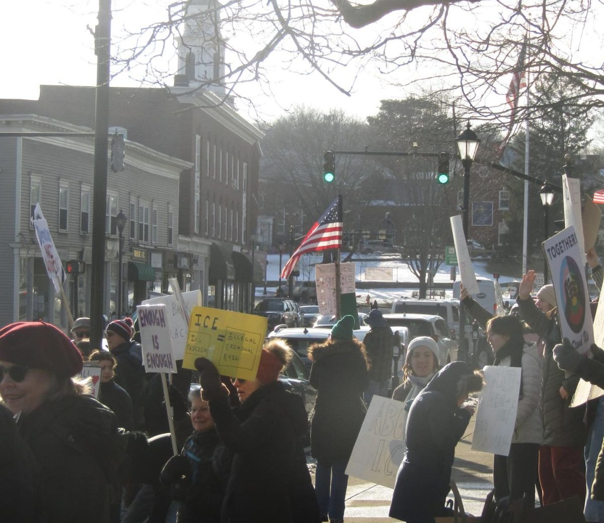 Wellesley rallies in solidarity with Minnesota ICE protestors